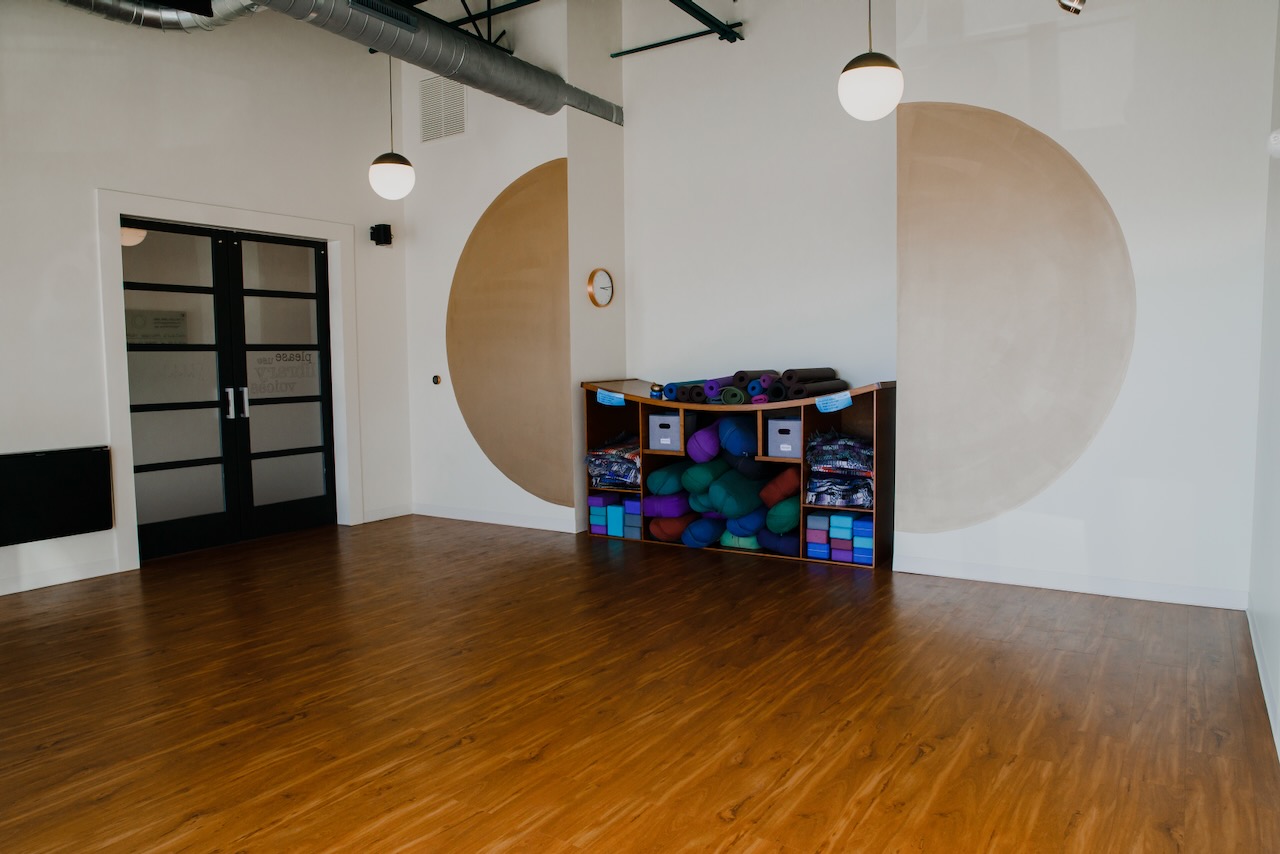 Empty yoga studio